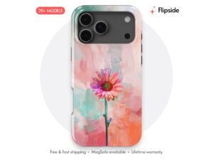 Gerbera Daisy Pink Aqua Phone Case