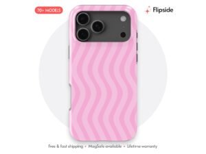 Soft Pink Undulating Waves Phone Case