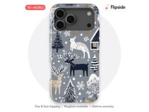 Winter Woodland Animal Scene Phone Case