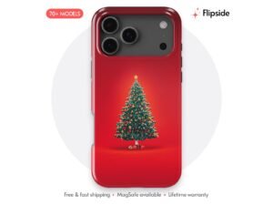 Decorated Christmas Tree Red Phone Case