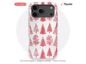 Red Tree White Ground Phone Case