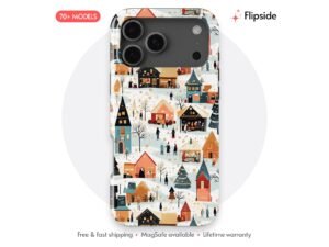 Nordic Winter Village Life Phone Case