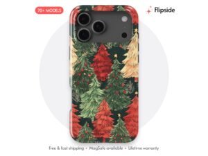 Christmas Tree Forest Red Green Phone Case