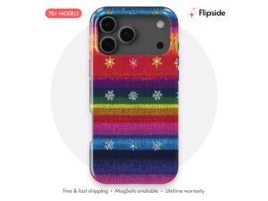 Rainbow Knit Christmas Sweater Phone Case