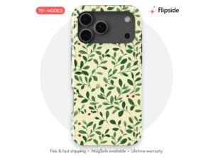 Green Leaf Red Berry Fresh phone case
