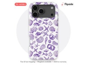 Lavender Beach Seashell Phone Case