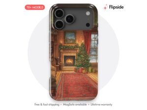Firelit Parlour Christmas Morning Phone Case