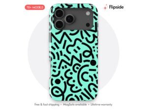 90s Mint Green Memphis phone case
