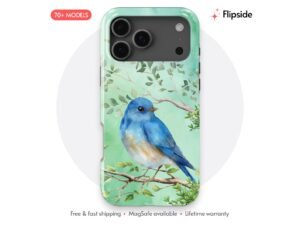 Bluebird on a Branch phone case