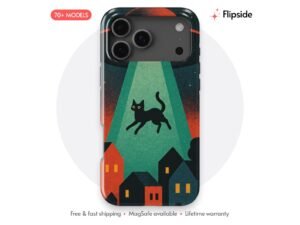Black Cat at Night phone case