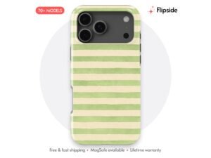 Green Stripe Picnic Phone Case