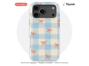 Blue Gingham Picnic phone case