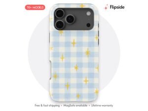 Blue Gingham Stars Picnic Phone Case