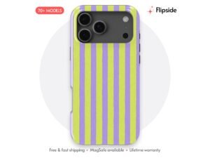 Lavender Lime Stripes Phone Case